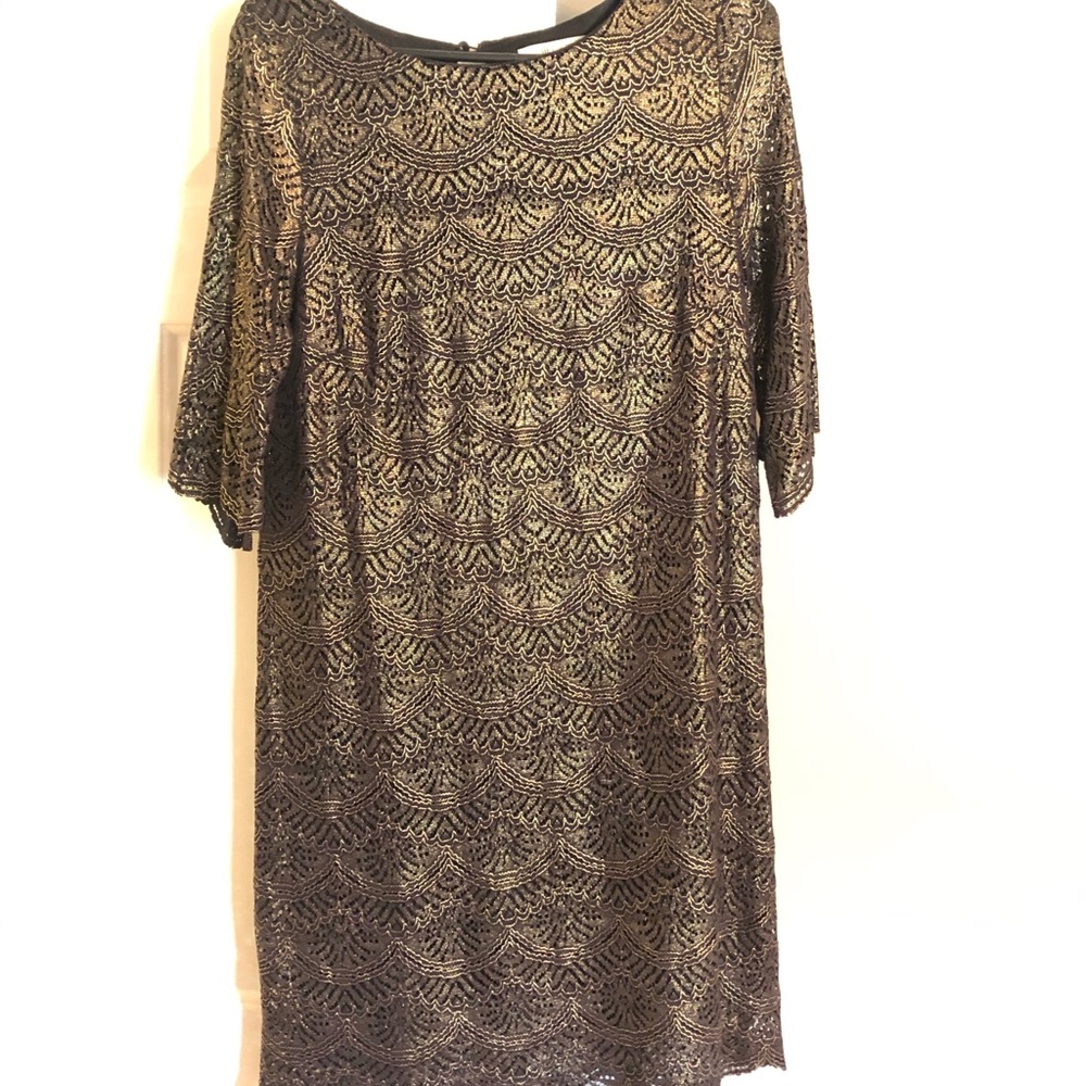 Gold and black dress